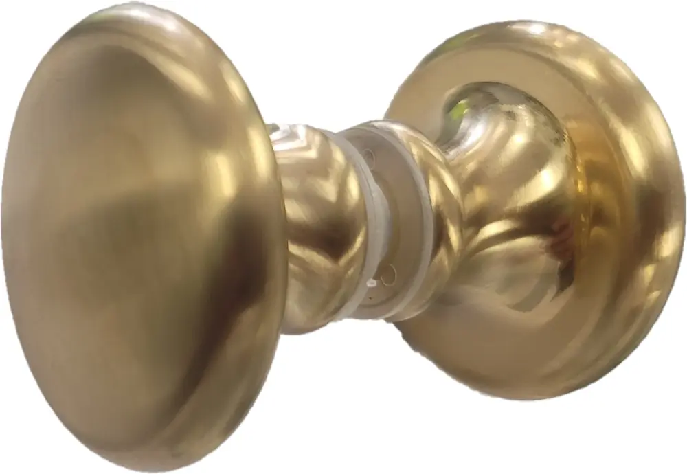 IDK100BG Brush Amber Glass Door Door Knob Complete Lock Set