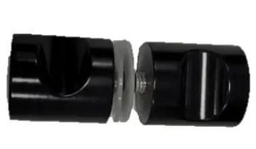 Knob Set IDK1BM Matte Black Door Knob Glass Door 3/8"-1/2" Heavy-duty