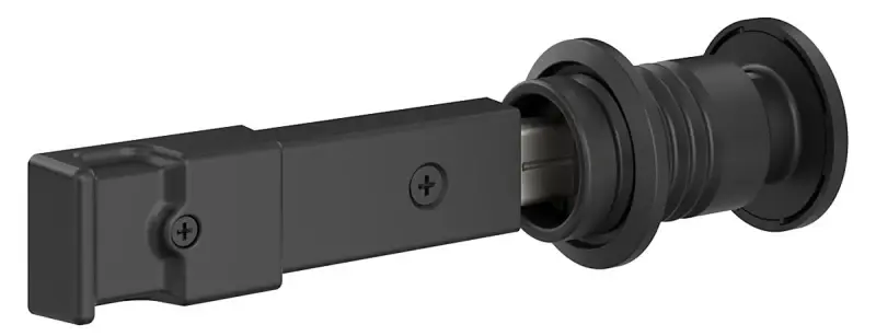National Hardware N700-150 Barn Door Lock, Matte Ebony, Steel/Zinc, 1-11/16 Dia Knob