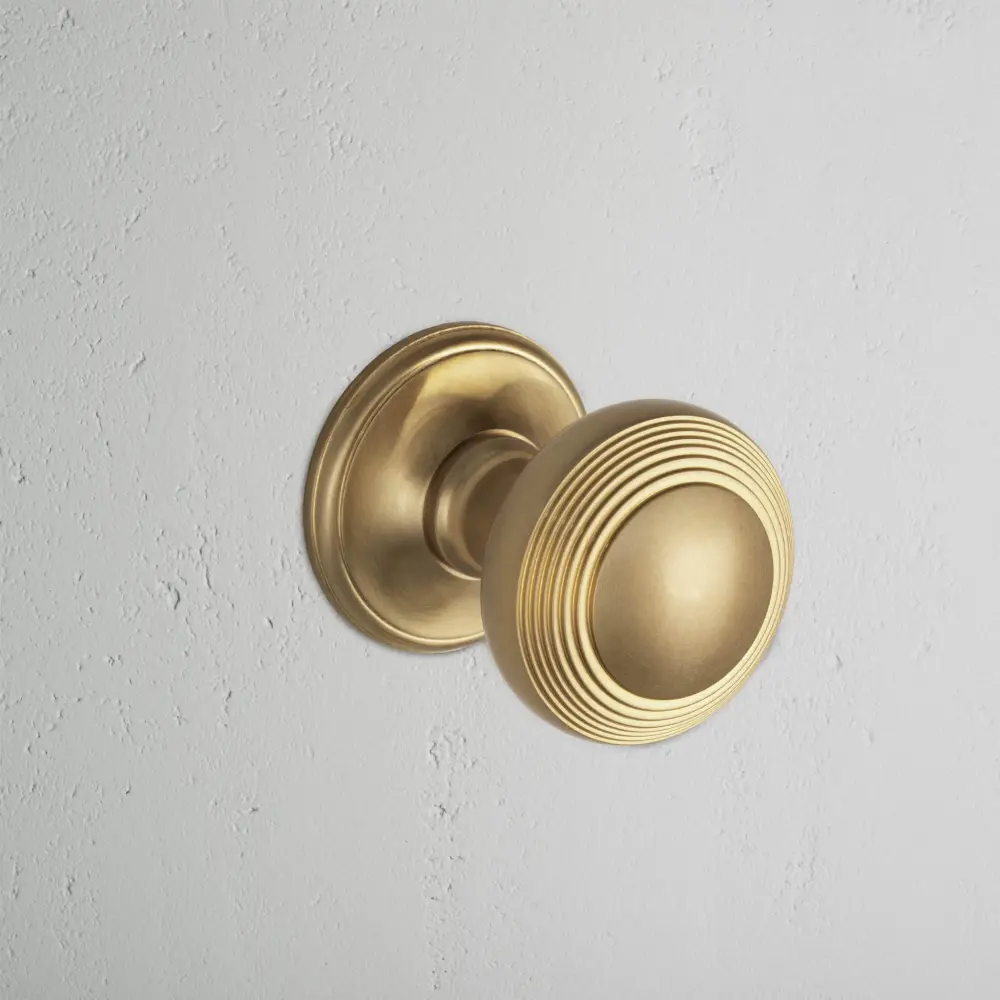 Poplar Fixed Door Knob - Antique Warm alloy