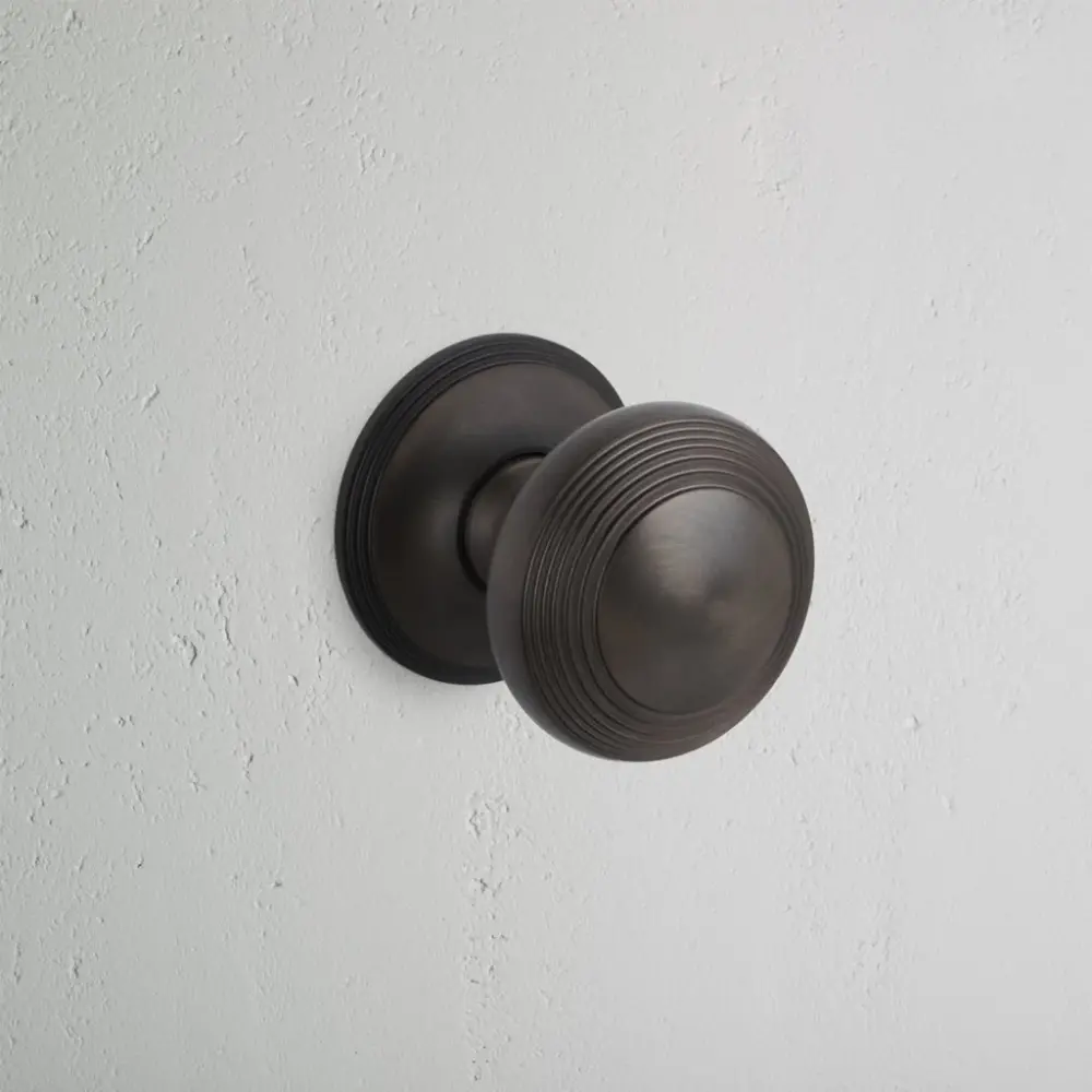 Poplar Fixed Door Knob - Warm finish Compatible Smart Home Hubs