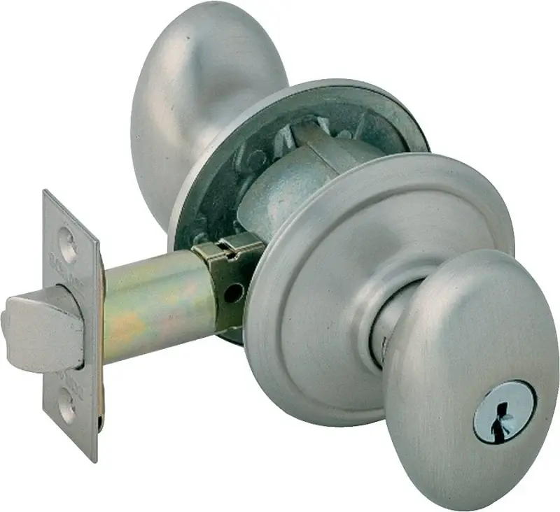 Schlage Siena Series F51A V SIE619 Entry Knob, Knob Handle, Satin Nickel, Steel, C Keyway, Residential, 2 Grade