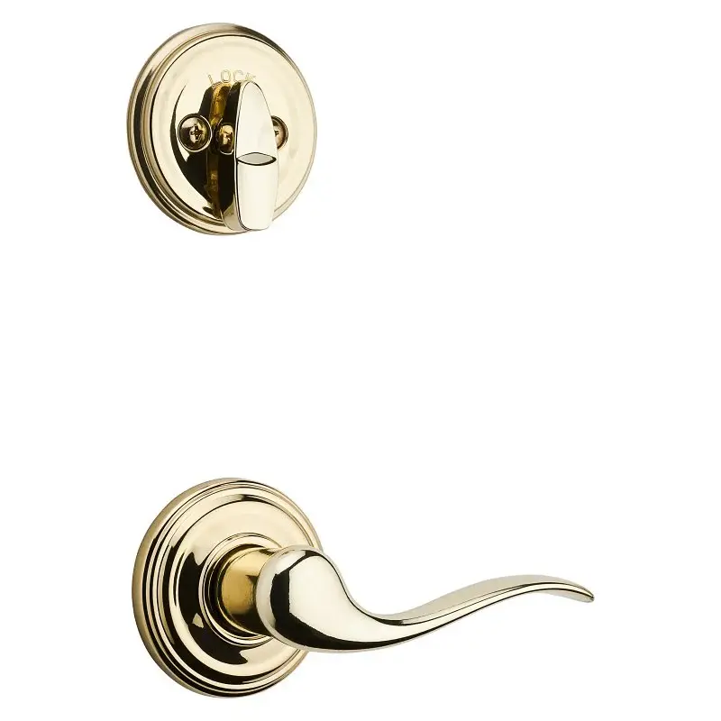 Kwikset 966TNL LH 3 Lever Trim Adjust, Tustin, Zinc, Polished Brass