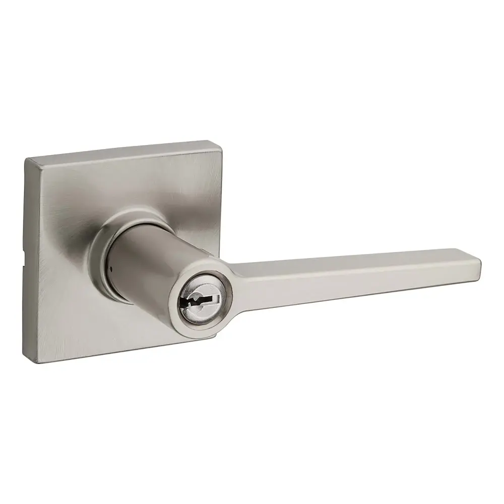 Lever Handle Daylon Keyed Entry Lever, Satin Nickel