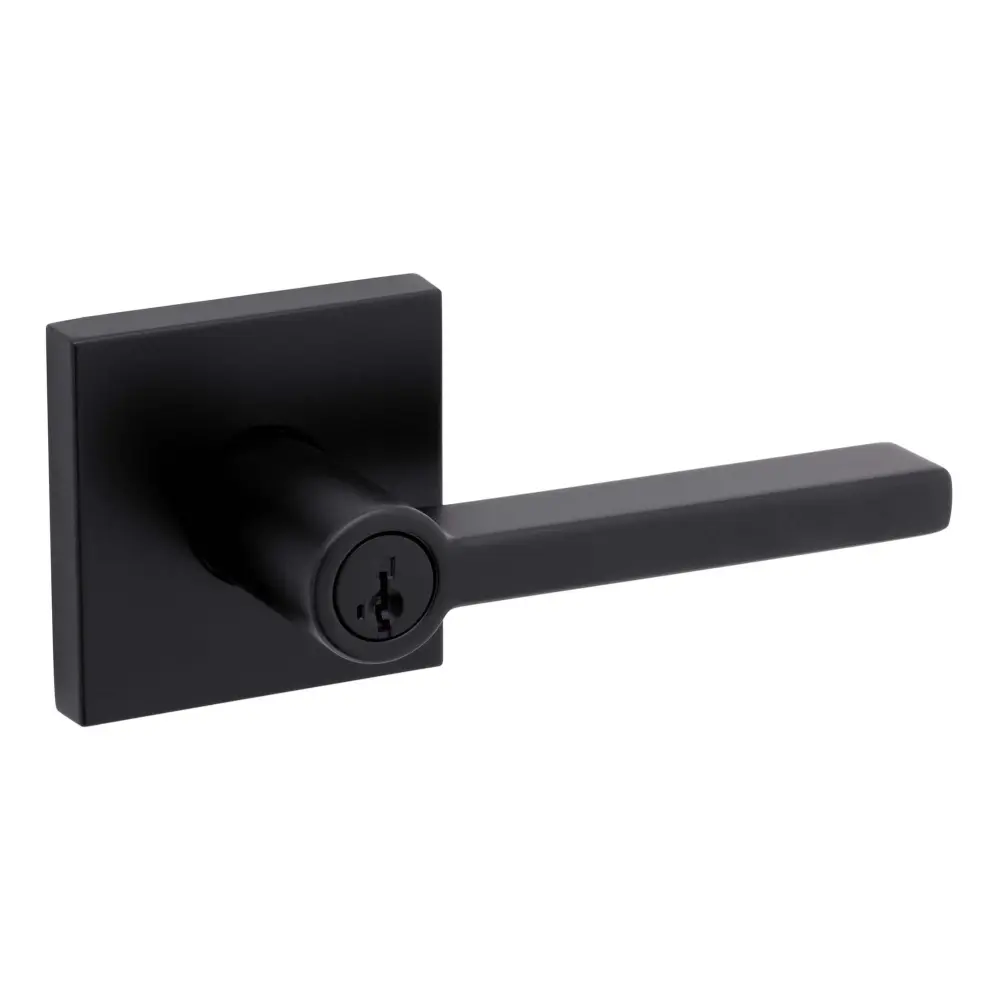 Mortise Lock Halifax Keyed Entry Lever, Low-sheen Black