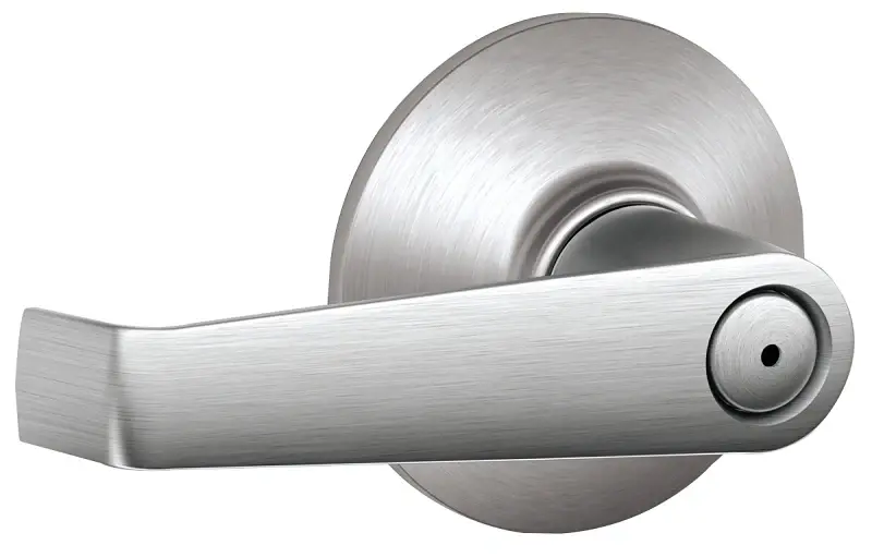 Schlage F Series F40CSVELA626 Privacy Lever, Satin Chromium, Metal, Residential, 2 Grade, Mechanical Lock
