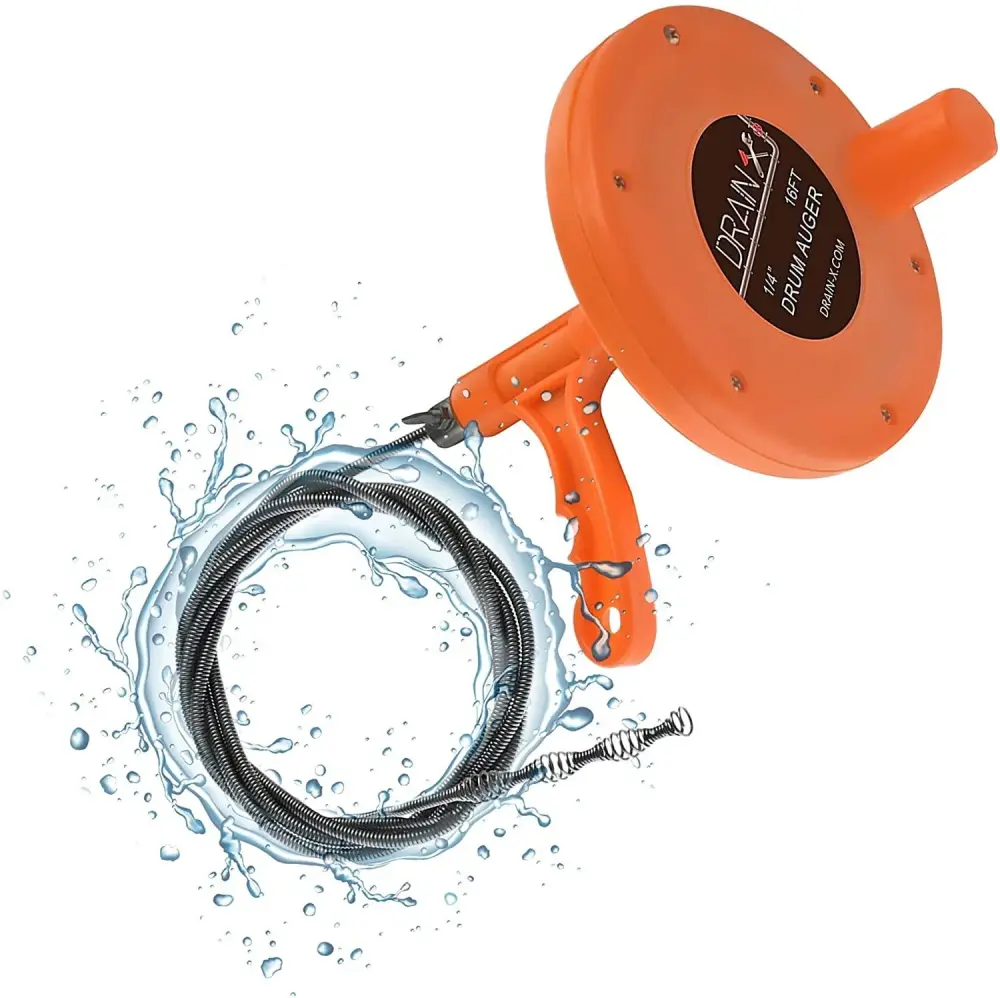Toilet Plunger 16-Ft Drain Plumbing Snake Auger Drain Clog Removal Tool