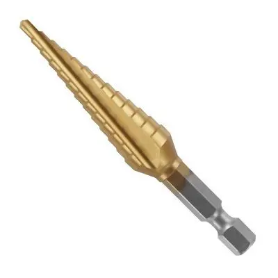 Bosch 1/8 Inches to 1/2 Inches Titanium-Coated Impact Step Drill Bit, 2610026390