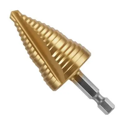 Bosch User-Friendly 1/4 Inches to 1-1/8 Inches Titanium-Coated Impact Step Drill Bit, 2610026392