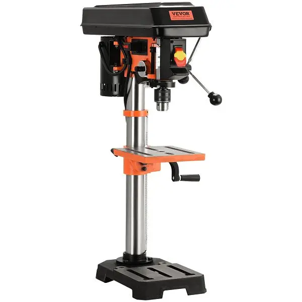 VEVOR Precision 10" 5-Speed Benchtop Drill Press Cast Iron Drill Press 3.2A 610-2800RPM, TSZCD32A510HKFMUCV1