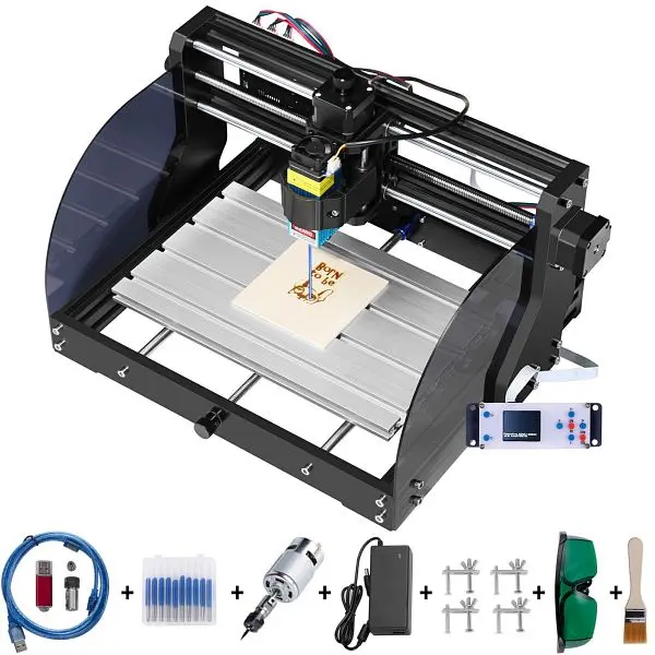 VEVOR User-Friendly CNC 3018 Pro CNC Router 15W Laser 3 Axis GRBL Regulation CNC Machine Laser Engraver, MGDKJ3018M15W0001V1