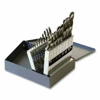 Stylishago-Latrobe Versatile 550ASP Heavy-Duty Straw Cobalt Jobber Length Drill Set, 19-Pc, 1mm-10mm Drill Sizes, 47924 Ch...