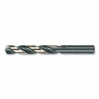 CLE-LINE Strong 1878 Heavy-Duty Black and Gold Flats Jobber-Length Drill Bit, 0.3594 dia Cutting, 4.875 dia OAL, 23/64 , 6...