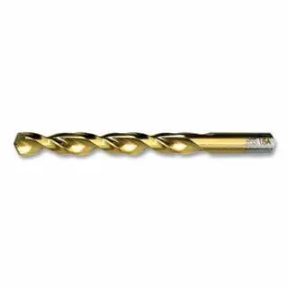 CLE-LINE Superior 1872TN Heavy-Duty TiN Parabolic Flute Jobber-Length Power Drill Bit, 0.2813 dia Cutting, 4.25 OAL, 9/32 ...