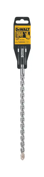 DeWalt 1/2" x 10" x 12" Rock Carbide SDS+ Hammer Bit, DW5439