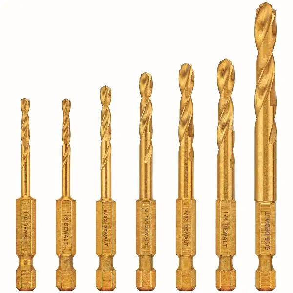 DeWalt Specialty 7 Pieces Impact Ready Titanium Drill Set, DD5157