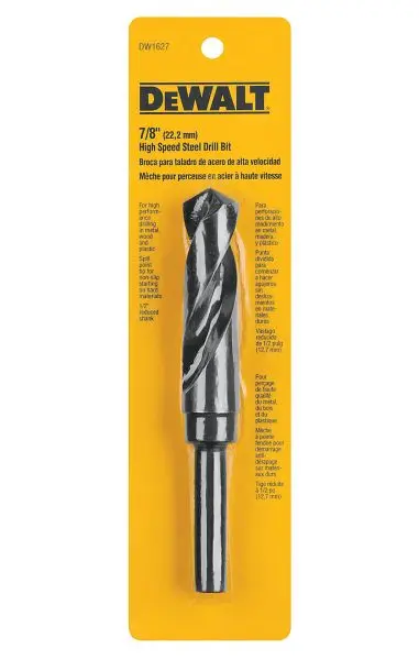 DeWalt Trusted 7/8" Drill Driver Bit, High Speed Steel, DW1627