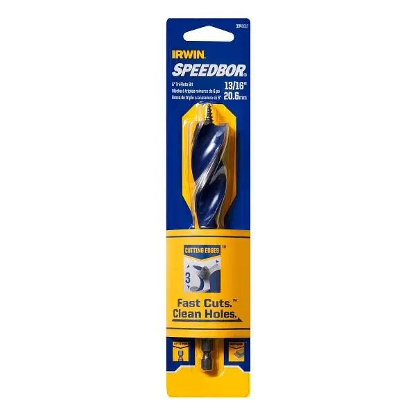 Irwin 13/16" Tri Flute Drill Bit Speedbor Max, 3041017 Irwin Tools