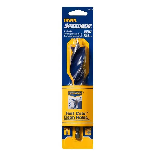Irwin 15/16" Tri Flute Power Drill Bit Speedbor Max, 3041018 Irwin Tools