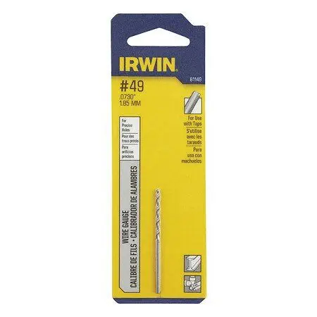 Irwin Water-Resistant Bit Rotary Drill #49 Wire Gauge Carded, 81149 Irwin Tools