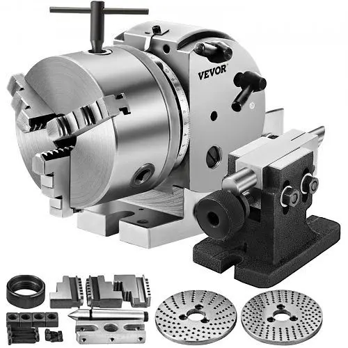 VEVOR BS-0 Precision Dividing Head 5" 3-jaw Chuck & Tailstock Milling, 5CFDT000000000001V0