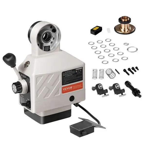 VEVOR Custom Z-Axis Power Feed Milling Machine, 450 -lb Torque, 0-200RPM Adjustable Rotate Speed 120V Power Table Feed Mil...