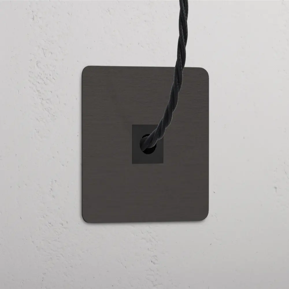 Kew Single Cable Outlet - Bronze | Ebony