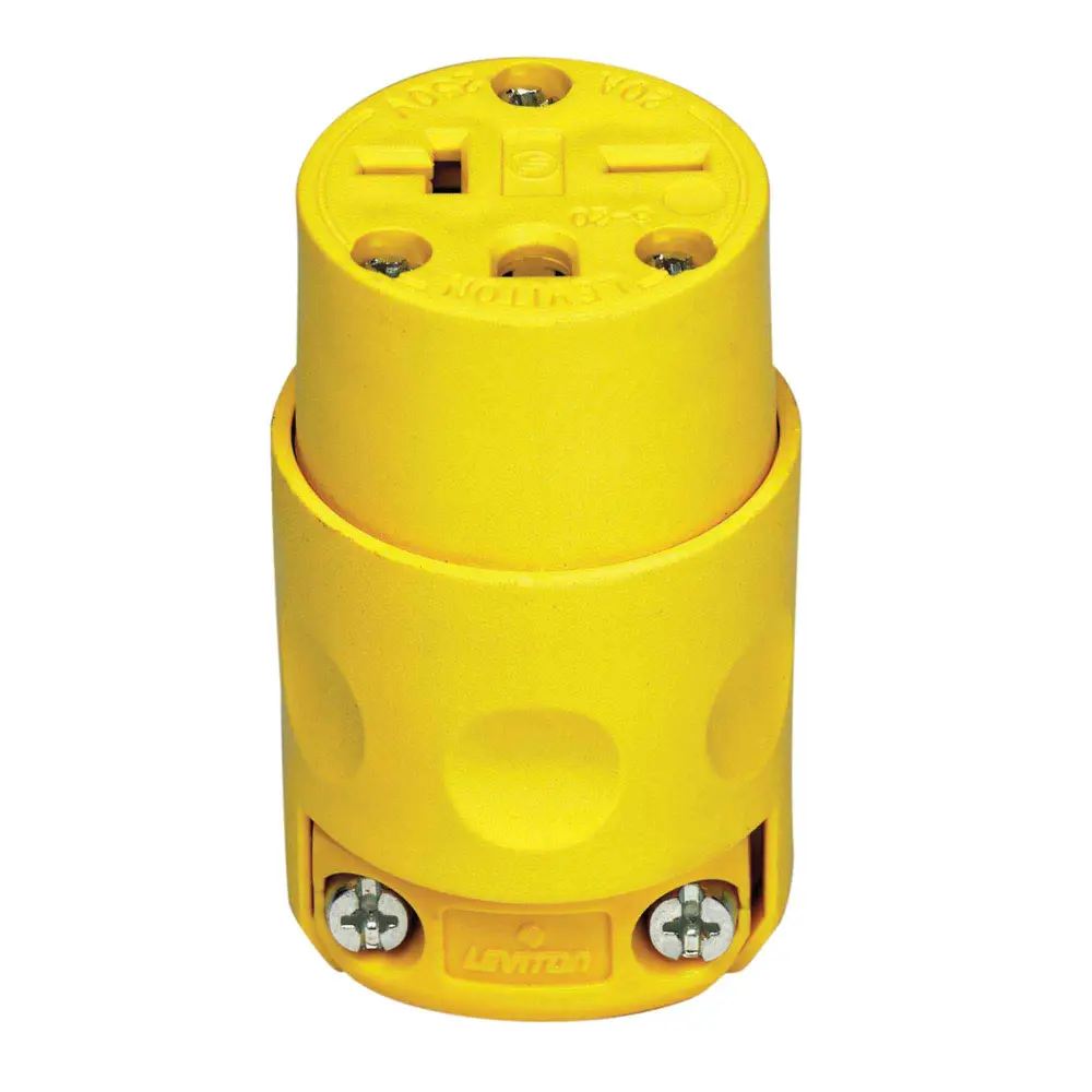 Plug 2-Pole and 3-Wire Amber, 20 / 250 V