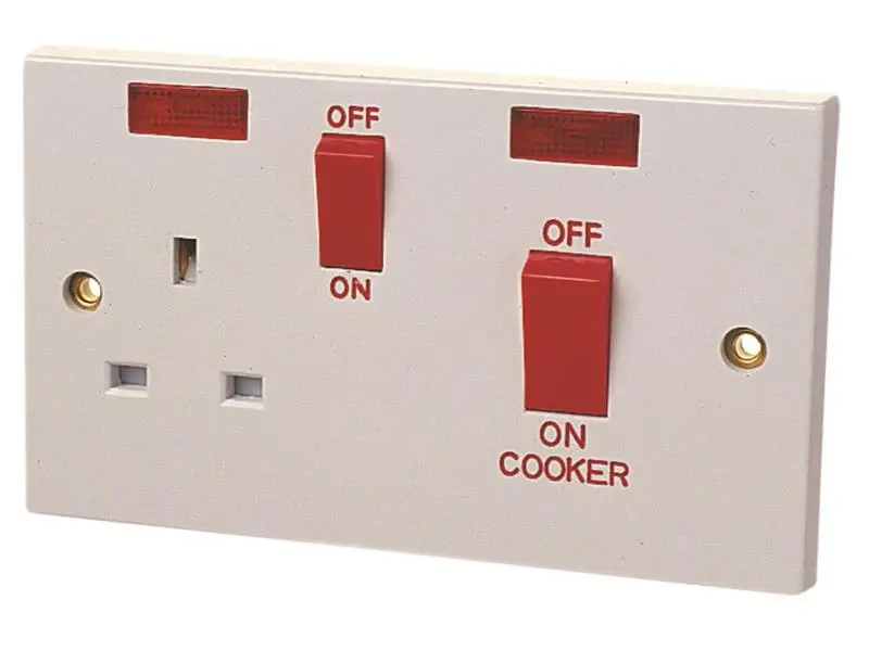 Dencon Double Pole Switch 45A Switched Socket 13A