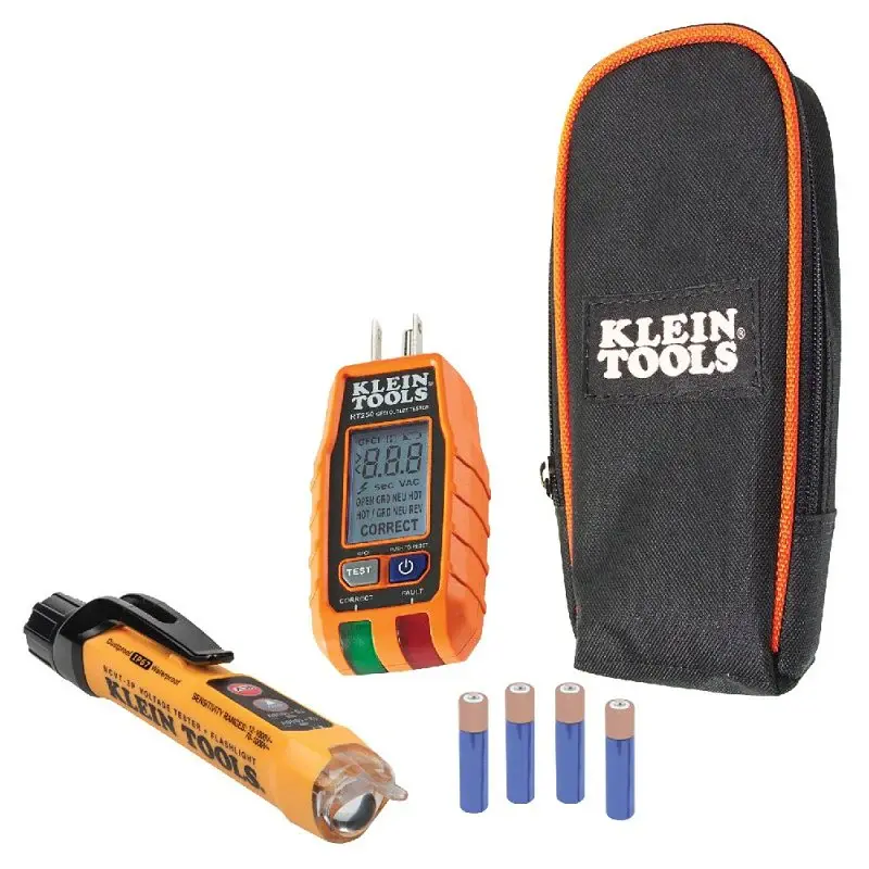GFCI Klein Tools RT250KIT Electrical Test Kit, ABS/Polycarbonate