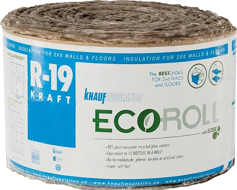 Knauf Insulation KR46TAK Kraft Faced Insulation, 39.16 ft L, 23 W, R19 R-Value, Grp