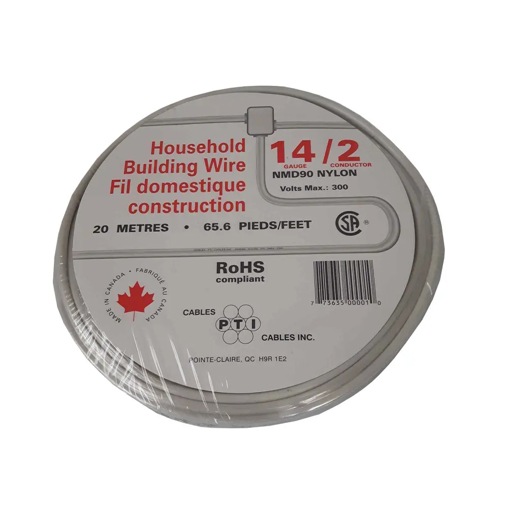NMD90 14/2 Household Building Wire Alabaster, 20 m