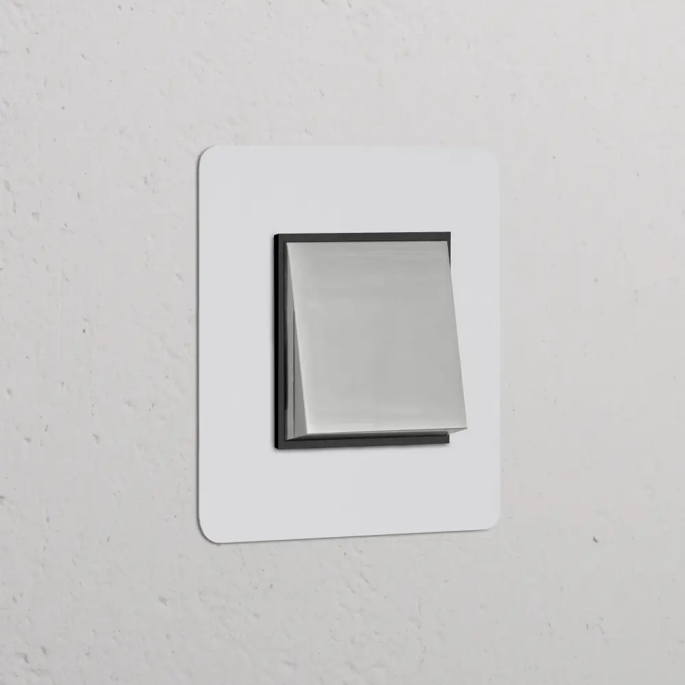 Kew Sole Rocker Switch - Paintable Polished Nickel | Black