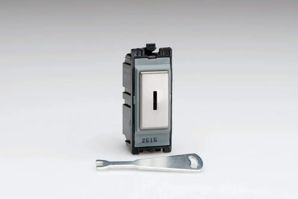 Toggle Varilight Steel 20 Amp 1 Way Double Pole Vital Switch Module