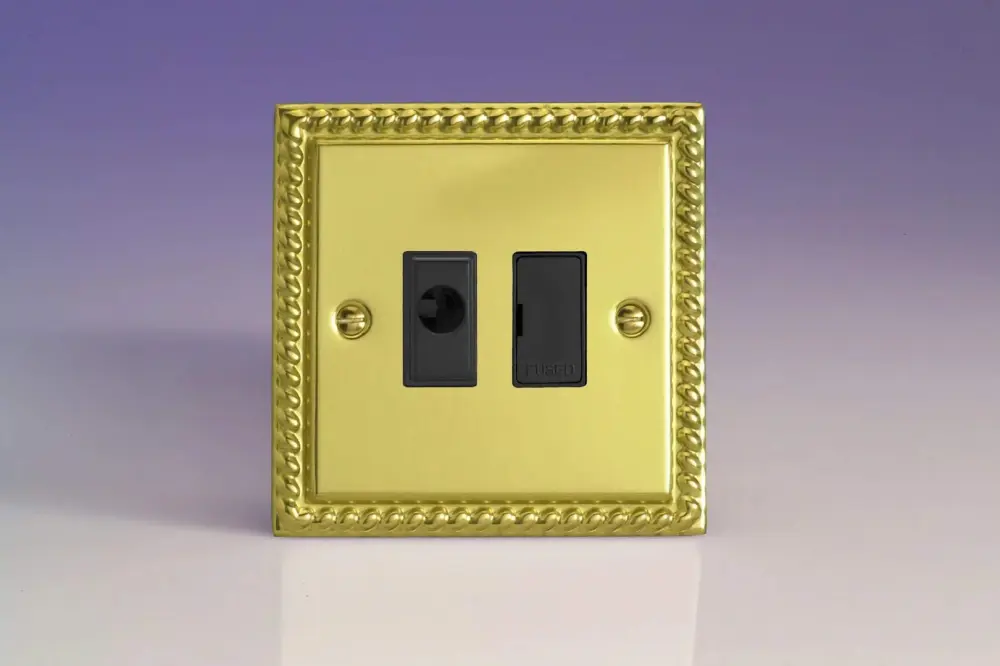 Varilight 13A Unswitched Fused Spur + Flex Outlet Georgian Warm alloy XG6UFOB