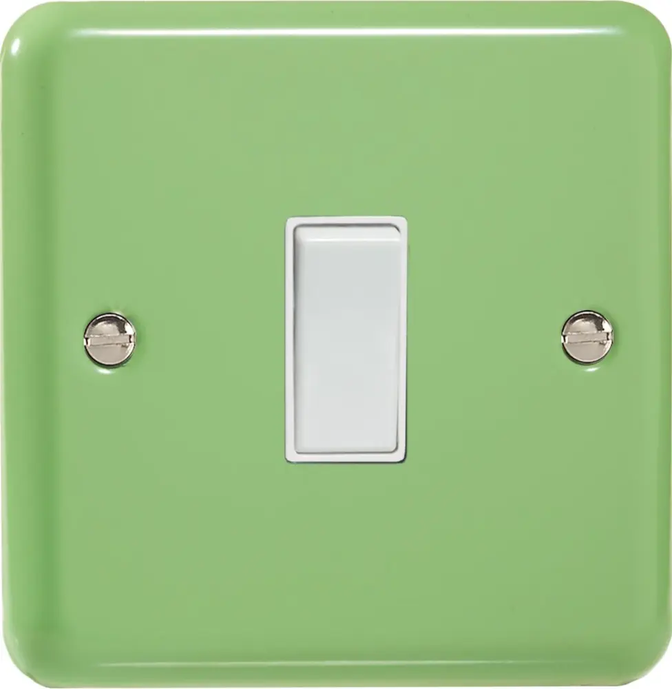 Varilight 1-Gang one-only, 1 or 2 Way 10 Amp Switch, Classic Lily Beryl Green XY1W.BG