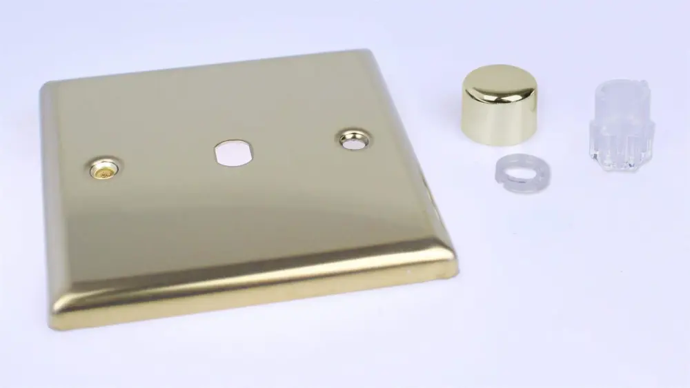 Varilight Classic Victorian Warm alloy 1-Gang Rotary Dimmer Matrix Kit