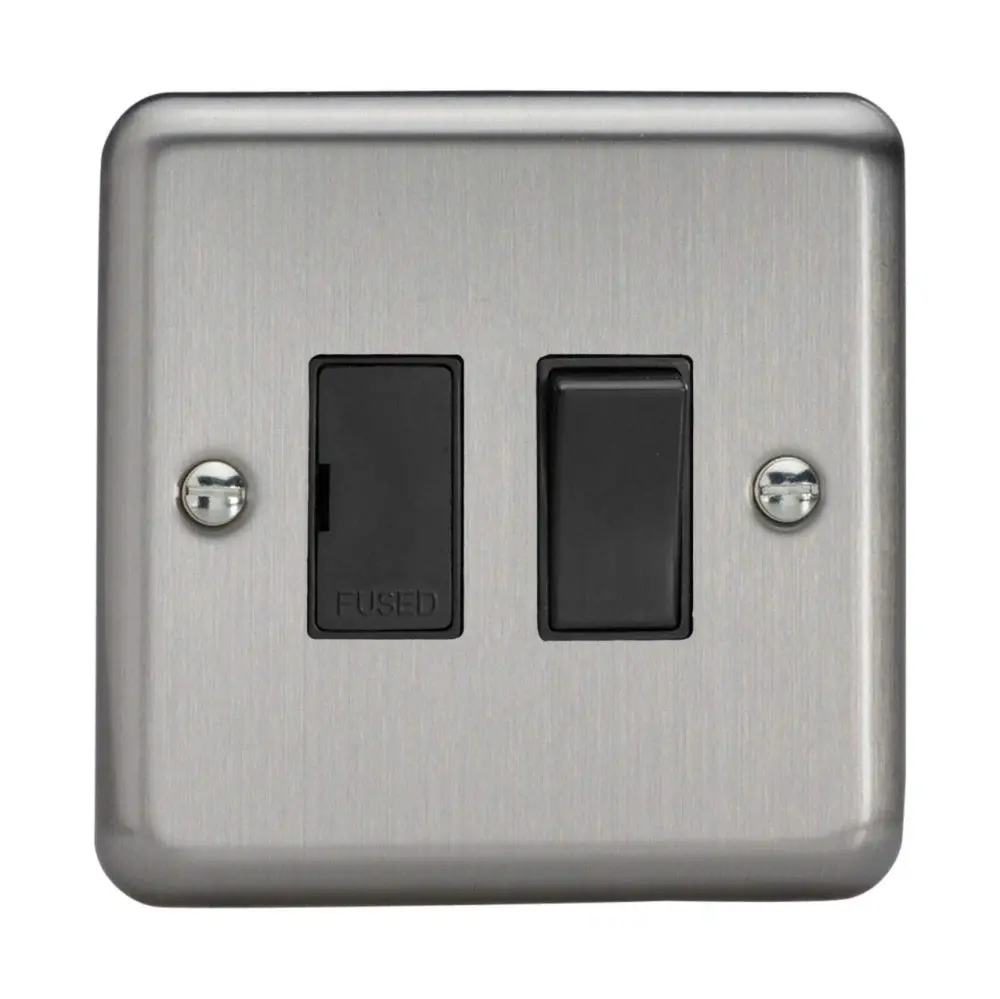 Varilight Fused Spur 2-Gang 13A Paired Pole Switched Socket
