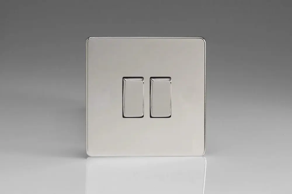 Varilight XDC2S Light Switch Smooth Chrome,86x86x25mm