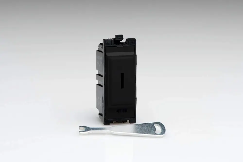 Varilight G202SKB PowerGrid Module Black 20A 2-Way Individual Pole Key Switch