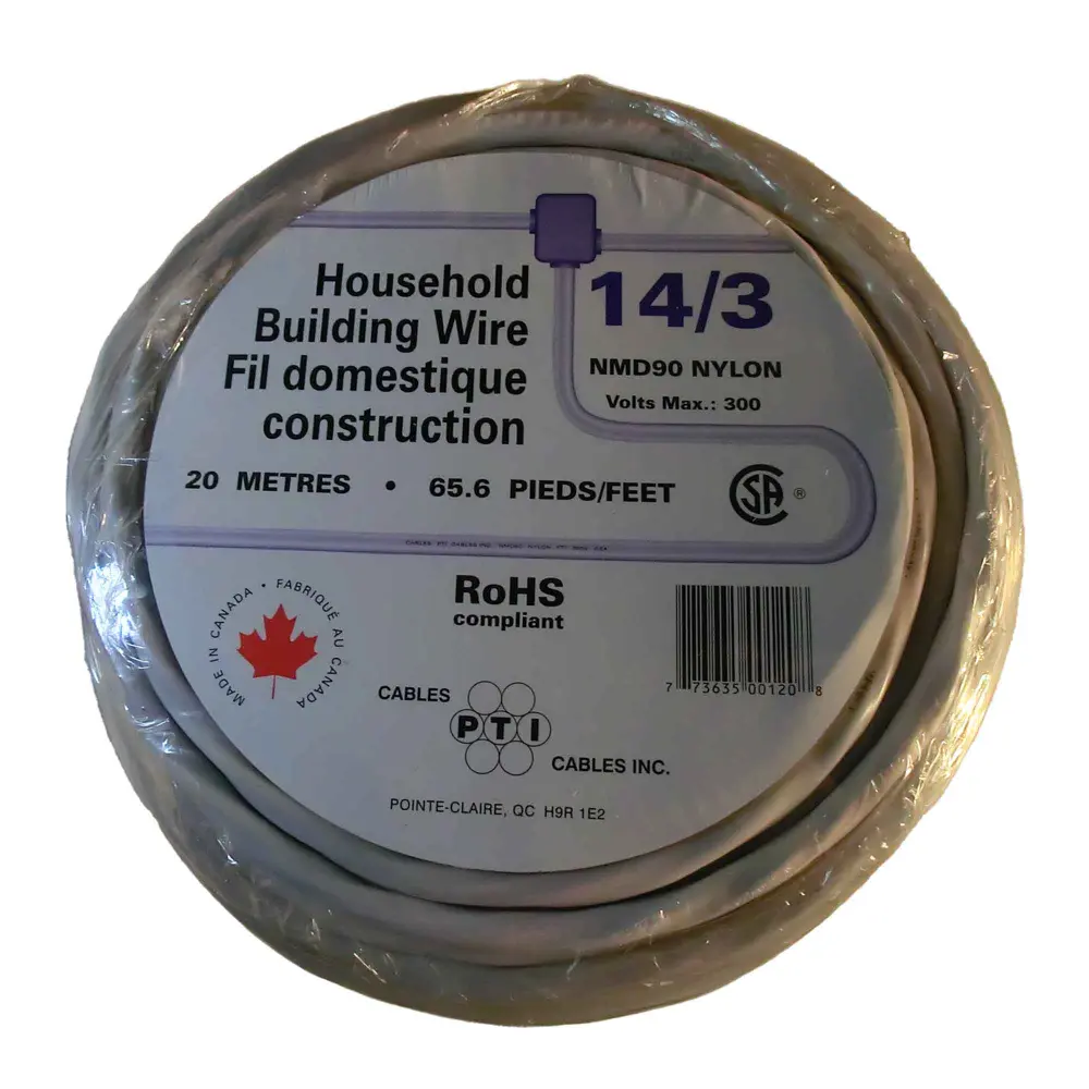 NMD90 14/3 Household Building Wire Snow, 20 m