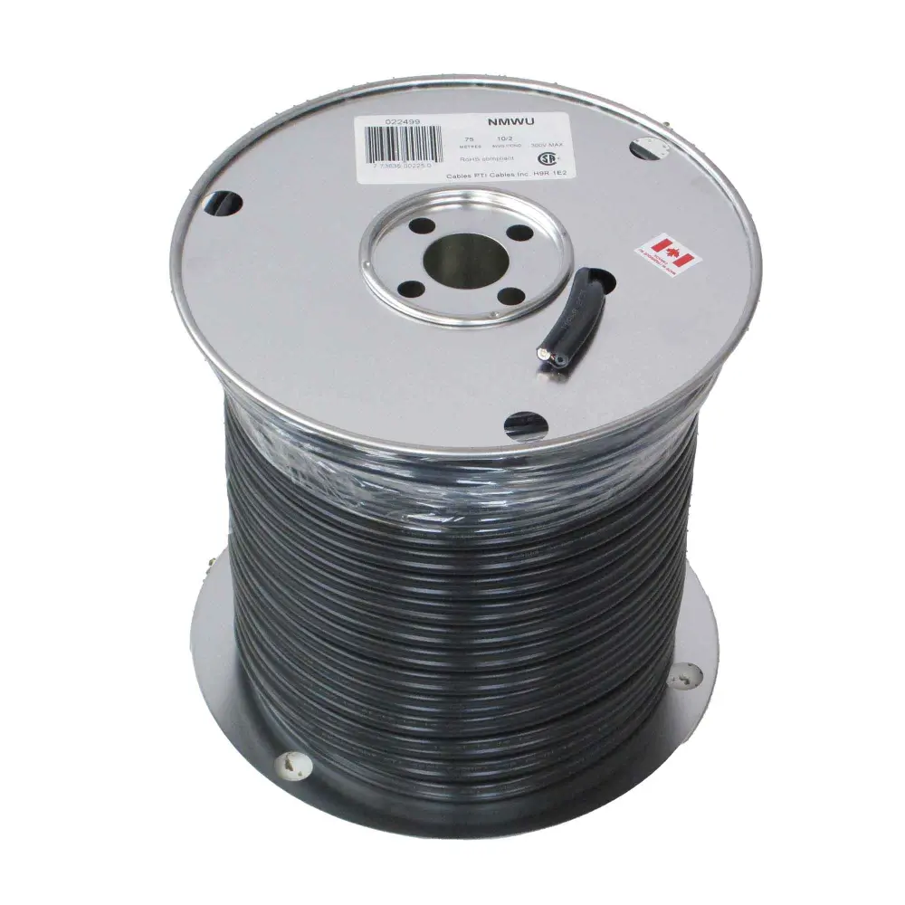 NMWU 10/2 Household Building Wire Ebony, 75 m