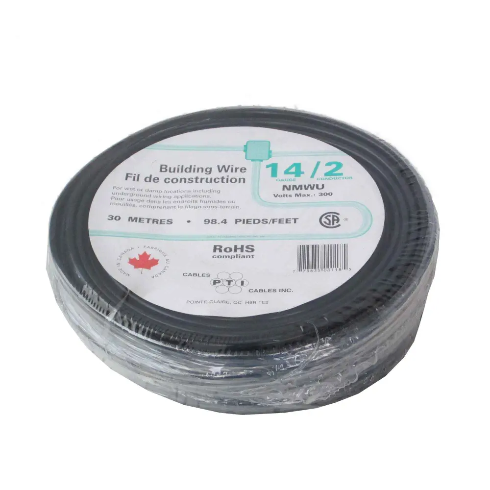 NMWU 14/2 Household Building Wire Midnight, 30 m