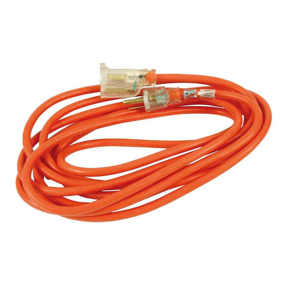 16/3 SJTW Extension Cord 30 m, 1 Outlet, Apricot Storage Bag