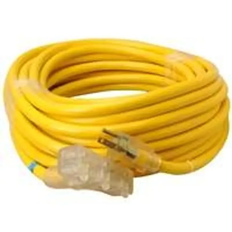 CCI 043888802 Extension Cord, 10 AWG Cable, 50 ft L, 15 , 125 V, Goldenrod