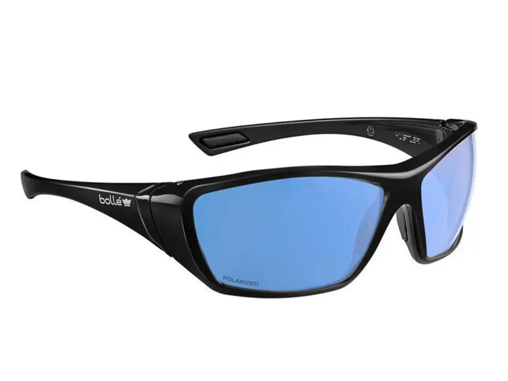 Bolle Safety Hustler Safety Glasses - Cobalt Flash Polarized