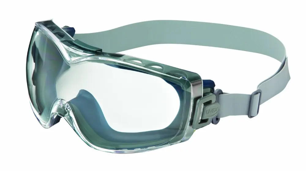 Uvex Stealth OTG Safety Goggles Crystal HydroShield Anti-Fog Lens & Neoprene Headband (S3970HS)