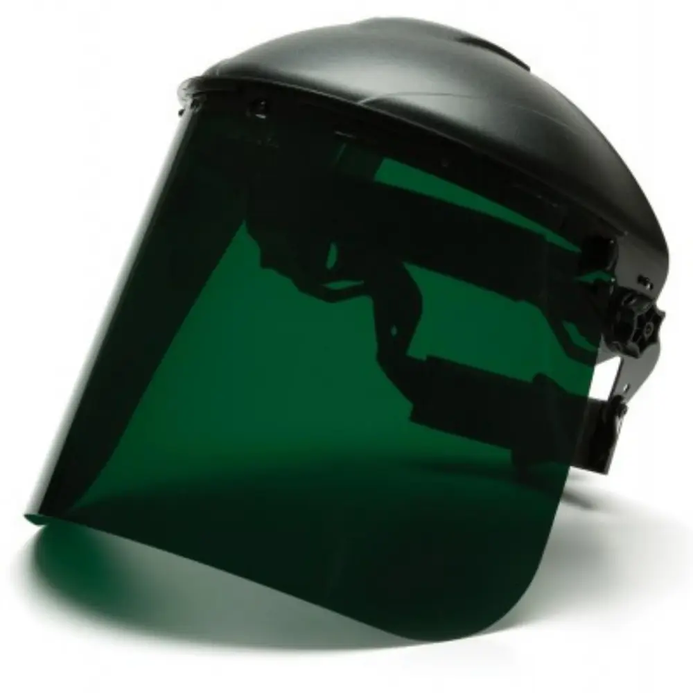 PYRAMEX-S1035-Dark Green Shaded Polyethylene Face Shield