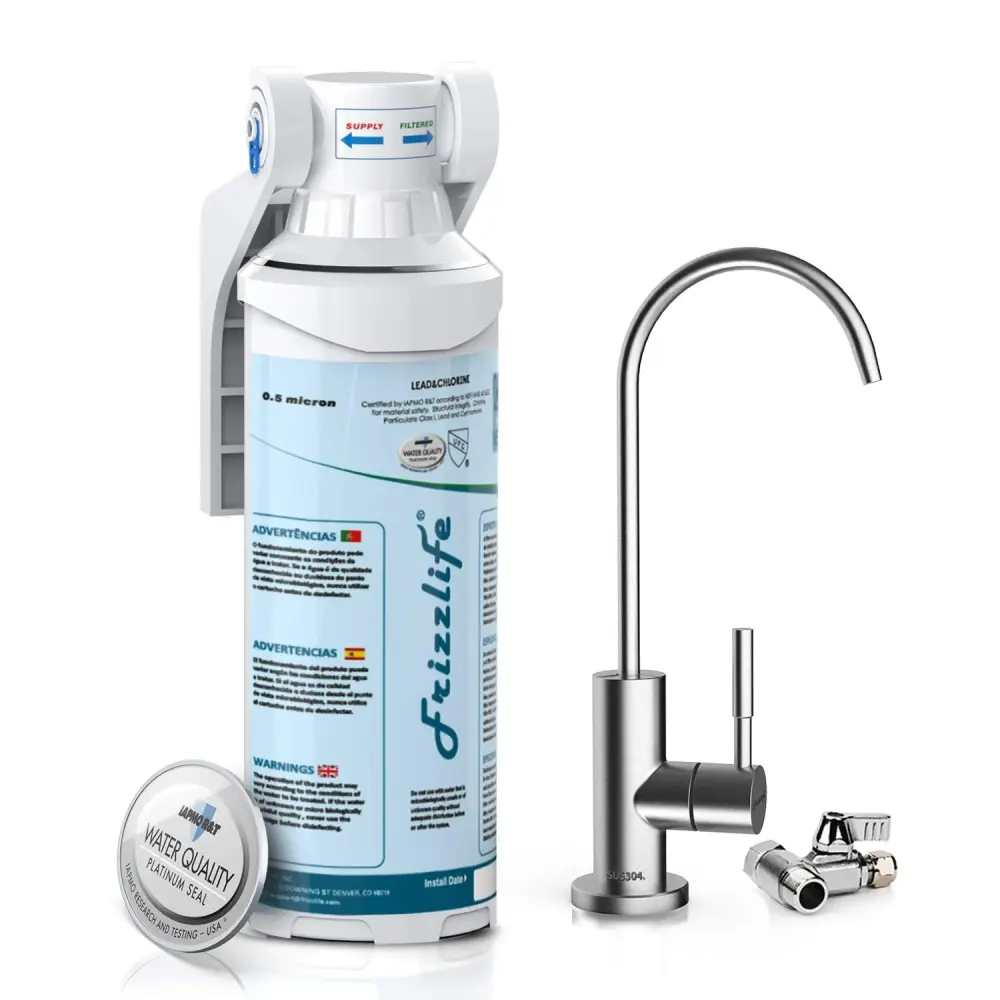 Frizzlife Under Sink Water Filter-NSF/ANSI 53&42 Verified Drinking Water Filtration System-0.5 Micron Removes Lead, Chlori...