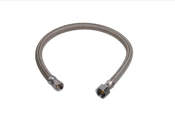 BrassCraft 3/8 . Flare x 1/2 . FIP x 20 . Braided Polymer Faucet Supply Line Chrome